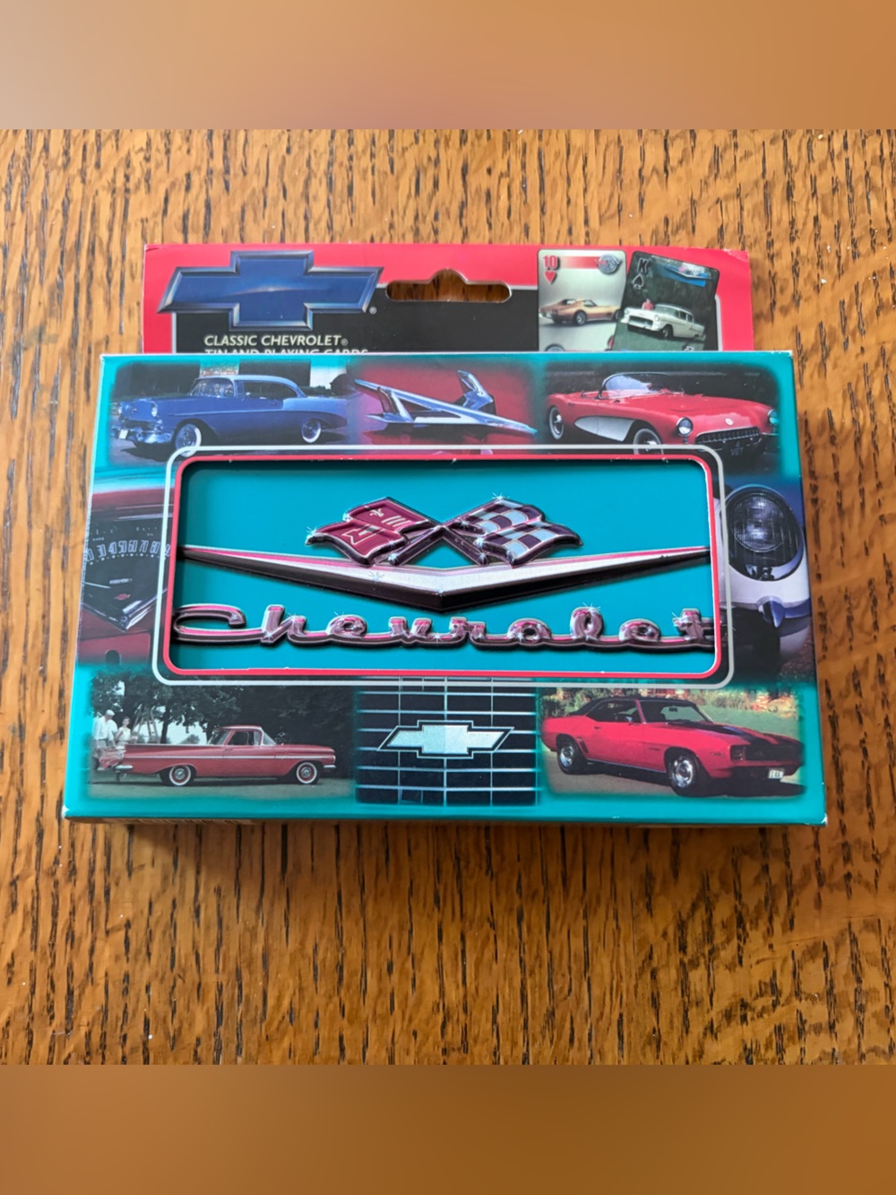 Numbered Classic Chevrolet Tin playing card set 1999
